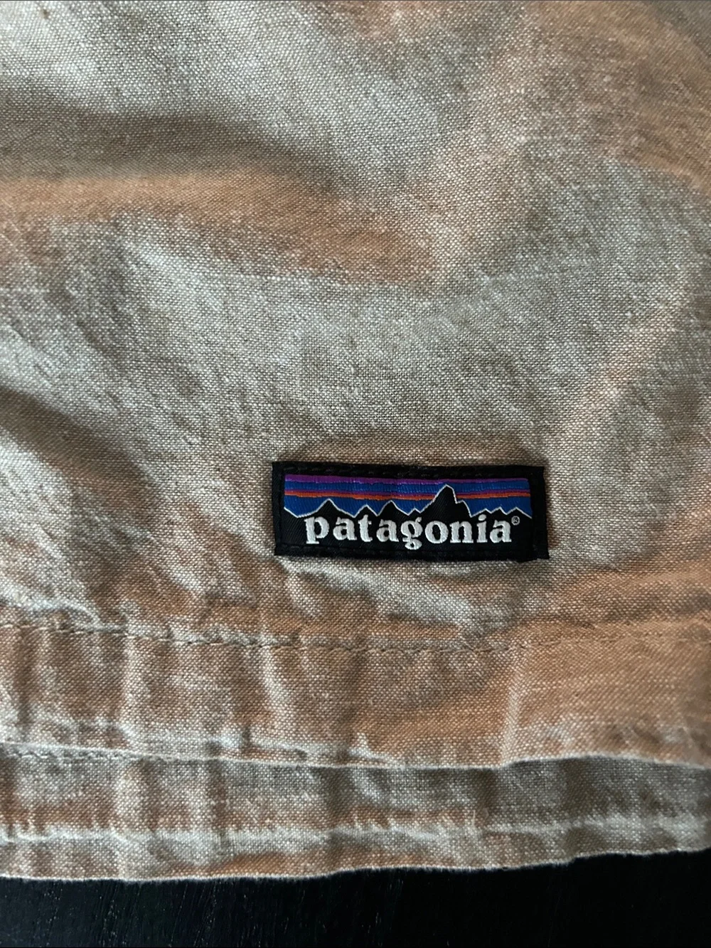 Patagonia Mens Baggies Naturals Organic Cotton Hemp Shorts Tan Khaki Large